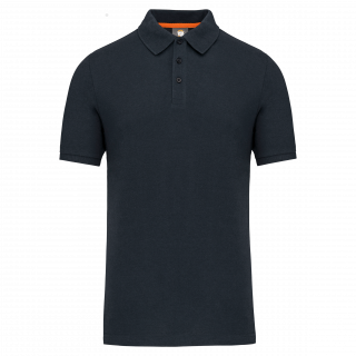 Polo écoresponsable homme WK207 - Navy personnalisable - Vue de face