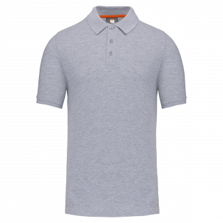 Polo écoresponsable homme WK207 - Oxford Grey personnalisable - Vue de face