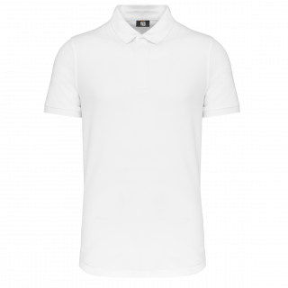 Polo col boutons pression manches courtes homme WK225 - White personnalisable - Vue de face