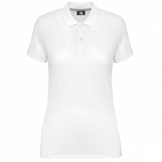 Polo manches courtes femme WK275 - White personnalisable - Vue de face