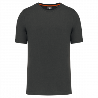 T-shirt col rond écoresponsable homme WK302 - Dark Grey personnalisable - Vue de face