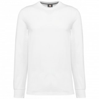 T-shirt écoresponsable manches longues unisexe WK303 - White personnalisable - Vue de face