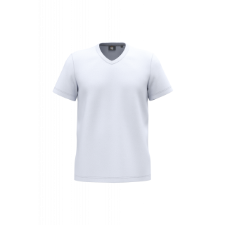 T-shirt écoresponsable col V antibactérien homme WK316 - White personnalisable - Vue de face