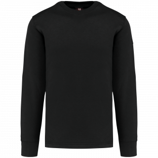 Sweat-shirt manches montées homme WK4001 - Black personnalisable - Vue de face