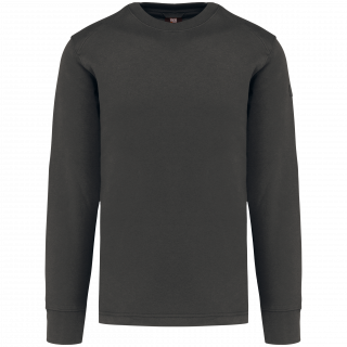 Sweat-shirt manches montées homme WK4001 - Dark Grey personnalisable - Vue de face