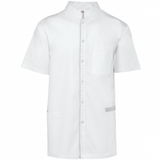 Blouse polycoton avec boutons-pression homme WK505 - White personnalisable - Vue de face