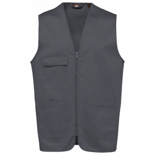 Gilet polycoton multipoches unisexe WK608 - Convoy Grey personnalisable - Vue de face