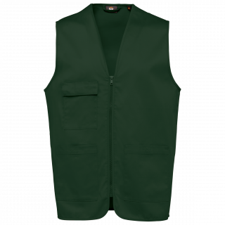 Gilet polycoton multipoches unisexe WK608 - Forest Green personnalisable - Vue de face