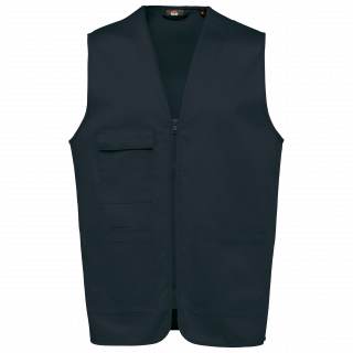 Gilet polycoton multipoches unisexe WK608 - Navy personnalisable - Vue de face