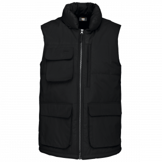 Bodywarmer matelassé homme WK615 - Black personnalisable - Vue de face