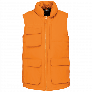 Bodywarmer matelassé homme WK615 - Orange personnalisable - Vue de face