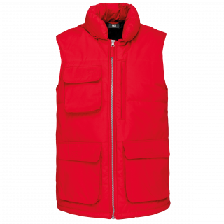 Bodywarmer matelassé homme WK615 - Red personnalisable - Vue de face