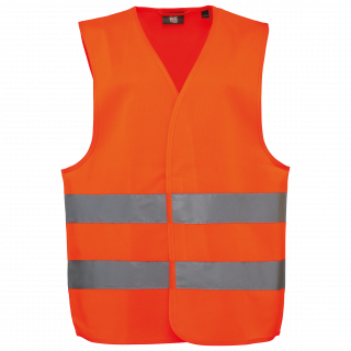 Gilet de visibilité enfant WK617 - Hi Viz Orange personnalisable - Vue de face