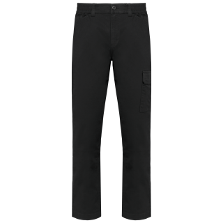 Pantalon stretch coton unisexe WK709 - Black personnalisable - Vue de face