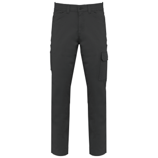 Pantalon stretch coton unisexe WK709 - Dark Grey personnalisable - Vue de face