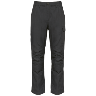 Pantalon de travail multipoches homme WK740 - Dark Grey personnalisable - Vue de face