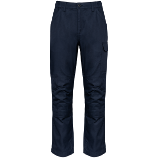 Pantalon de travail multipoches homme WK740 - Navy personnalisable - Vue de face