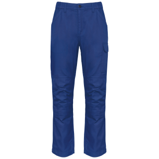 Pantalon de travail multipoches homme WK740 - Royal Blue personnalisable - Vue de face
