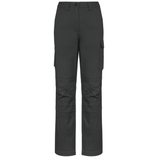 Pantalon de travail multipoches femme WK741 - Dark Grey personnalisable - Vue de face