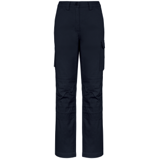 Pantalon de travail multipoches femme WK741 - Navy personnalisable - Vue de face