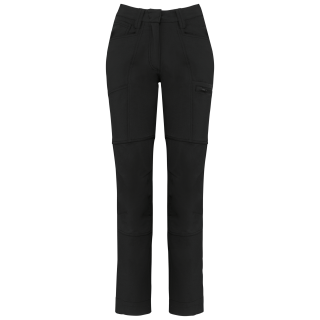 Pantalon recyclé stretch femme WK745 - Black personnalisable - Vue de face
