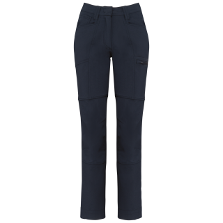 Pantalon recyclé stretch femme WK745 - Navy personnalisable - Vue de face