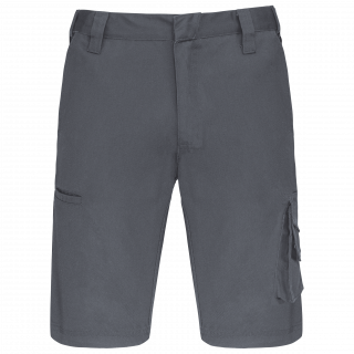 Bermuda de travail multipoches WK763 - Convoy Grey personnalisable - Vue de face