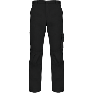 Pantalon de travail multipoches homme WK795 - Black personnalisable - Vue de face