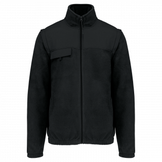 Veste polaire manches amovibles homme WK9105 - Black personnalisable - Vue de face