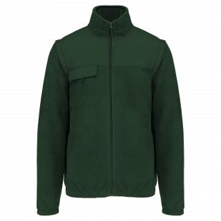Veste polaire manches amovibles homme WK9105 - Forest Green personnalisable - Vue de face