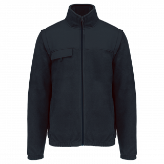 Veste polaire manches amovibles homme WK9105 - Navy personnalisable - Vue de face