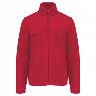 Veste polaire manches amovibles homme WK9105 - Red personnalisable - Vue de face