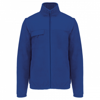 Veste polaire manches amovibles homme WK9105 - Royal Blue personnalisable - Vue de face