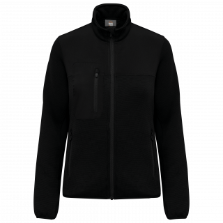 Veste recyclée en polytricot femme WK9109 - Black personnalisable - Vue de face
