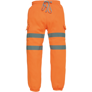 Pantalon de jogging YHV016T - Hi Vis Orange personnalisable - Vue de face
