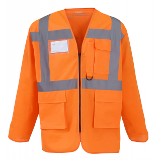 Gilet haute visibilité à manches longues YHVJ800 - Hi Vis Orange