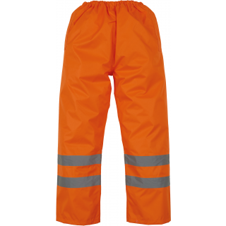 Surpantalon haute visibilité imperméable YHVS46 - Hi Vis Orange personnalisable - Vue de face