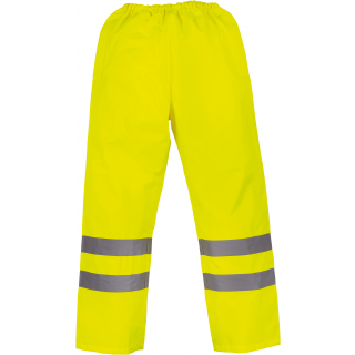 Surpantalon haute visibilité imperméable YHVS46 - Hi Vis Yellow personnalisable - Vue de face