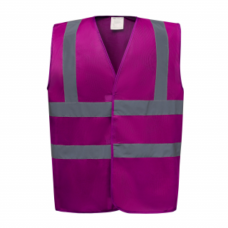 Gilet haute visibilité YHVW100 - Raspberry personnalisable - Vue de face