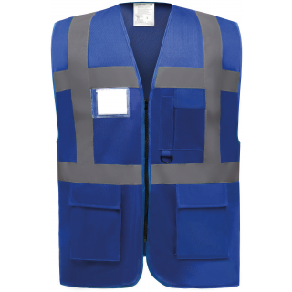 Gilet multifonction haute visibilité YHVW801 - Royal Blue personnalisable - Vue de face
