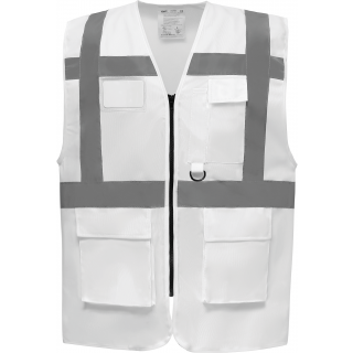 Gilet multifonction haute visibilité YHVW801 - White personnalisable - Vue de face