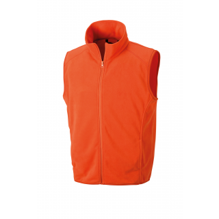 Gilet micro polaire R116X - Orange personnalisable - Vue de face