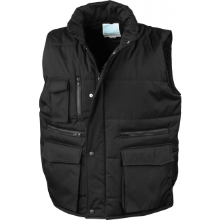 Bodywarmer matelassé Ripstop R127 - Black personnalisable - Vue de face