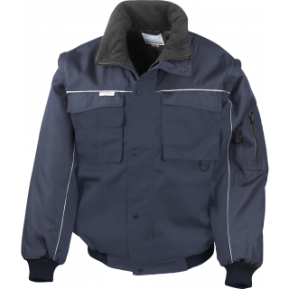 Blouson manches amovibles Heavy Duty R71 - Navy personnalisable - Vue de face