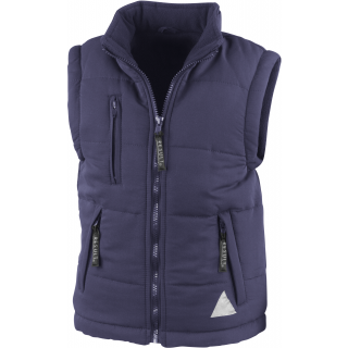 Bodywarmer doublé enfant R88J - Navy personnalisable - Vue de face