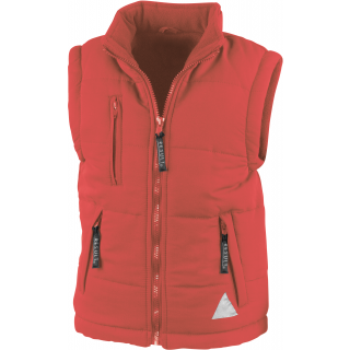 Bodywarmer doublé enfant R88J - Red personnalisable - Vue de face
