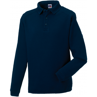 Sweat-shirt Heavy Duty col polo RU012M - French Navy personnalisable - Vue de face