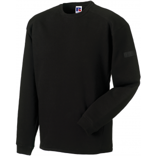 Sweat-shirt Heavy Duty col rond RU013M - Black personnalisable - Vue de face