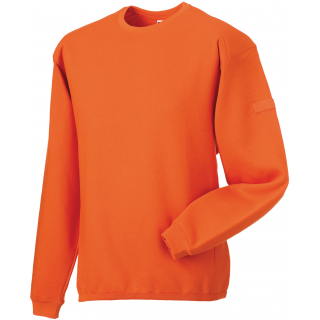 Sweat-shirt Heavy Duty col rond RU013M - Orange personnalisable - Vue de face