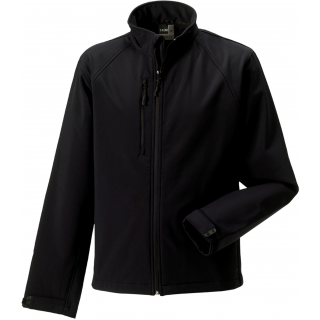 Veste softshell homme RU140M - Black personnalisable - Vue de face